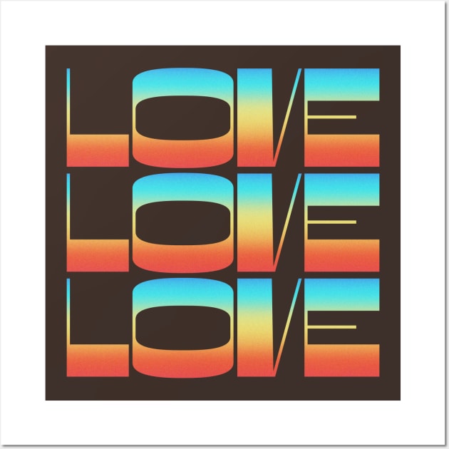 LOVE LOVE LOVE Wall Art by Hollowood Design